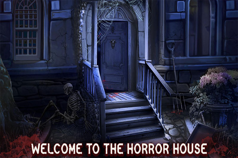 خانه ای ترسناک با تارهای عنکبوت، مربوط به بازی Horror House Escape Games‪‬‬
