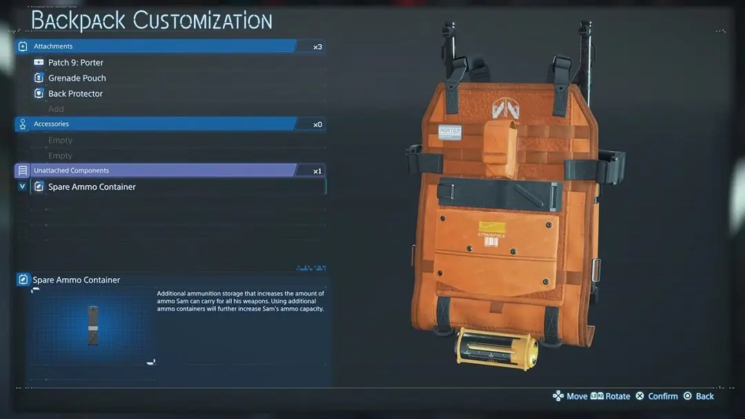 شخصی سازی کوله پشتی در death stranding 2