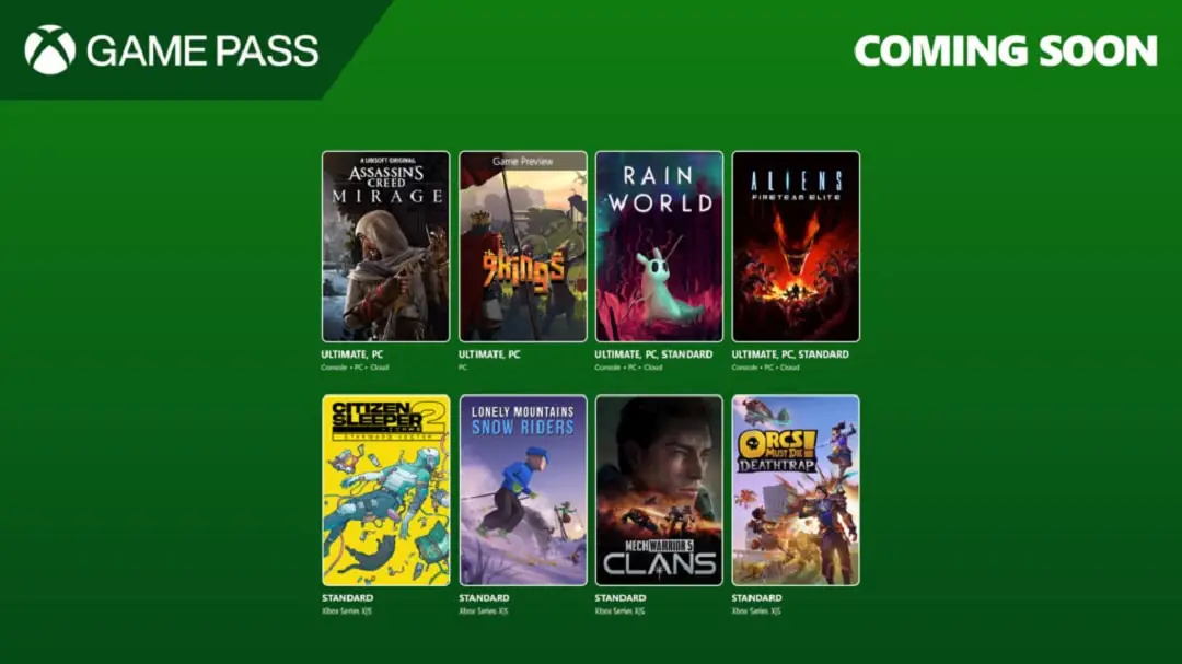 بازی های Xbox Game Pass آگوست 2025