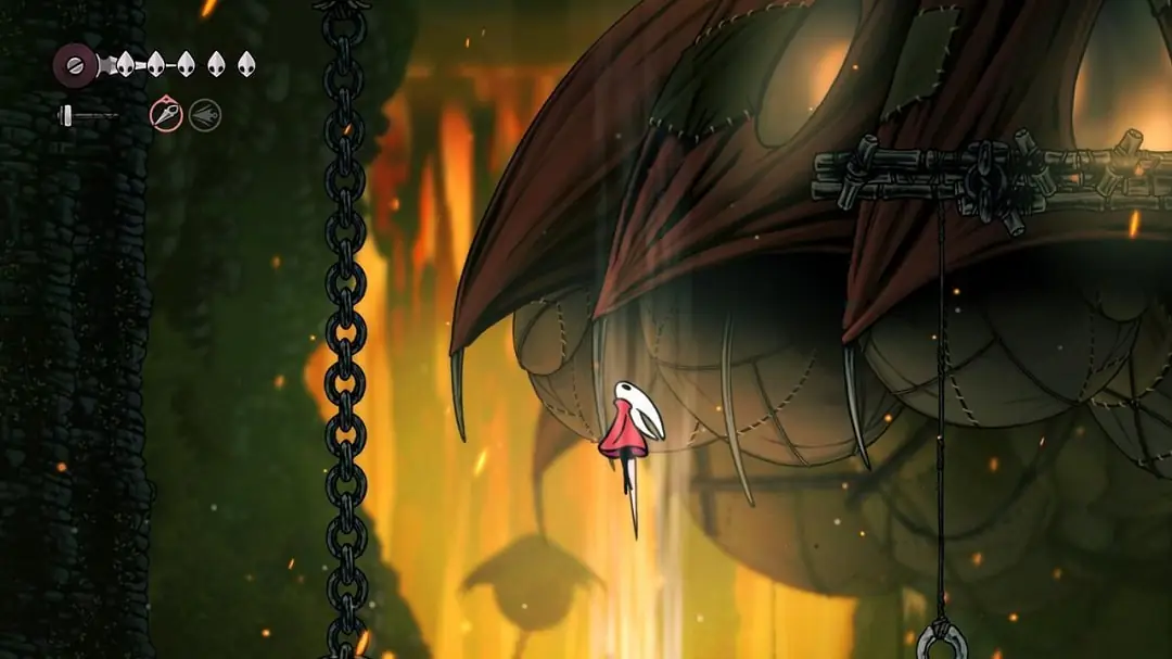 تصویری از Hornet در حال پرش در بازی